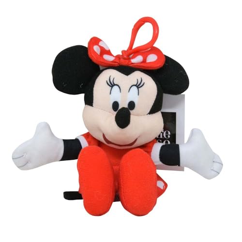 Minnie Mouse 15,2 cm Plüsch Reißverschluss Pull - Stofftier Clip Zubehör für Taschen und Rucksäcke von Disney