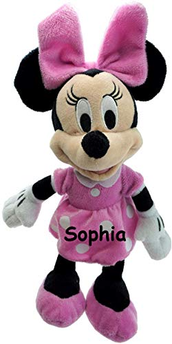 Personalisierte Minnie Maus – Offiziell lizenziert – Plüschfigur Stofftier Andenken Geschenk mit individuellem Namen von Disney