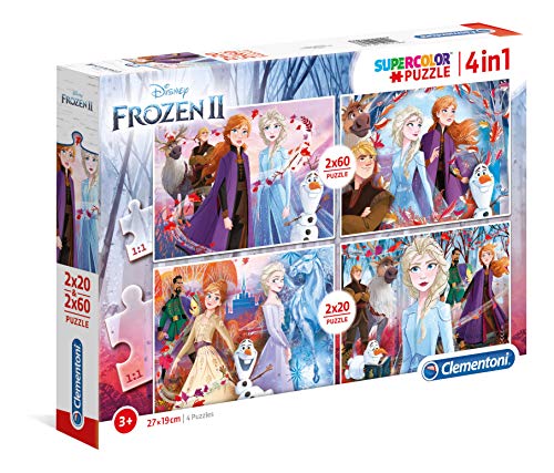 Clementoni 21307 Supercolor Frozen 2 – Puzzle 2 x 20 + 2 x 60 Teile ab 3 Jahren, buntes Kinderpuzzle mit besonderer Leuchtkraft & Farbintensität, Geschicklichkeitsspiel für Kinder Clementoni 21307 Supercolor Frozen 2 – Puzzle 2 x 20 + 2 x 60 Teile ab 3 Jahren, buntes Kinderpuzzle mit besonderer Leuchtkraft & Farbintensität, Geschicklichkeitsspiel für Kinder von Clementoni