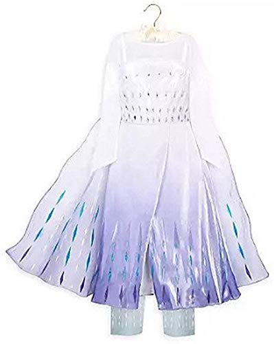 Shop Disney Schneekönigin Elsa Deluxe-Kostüm für Kinder - Die Eiskönigin 2 (3) Weiß von Disney