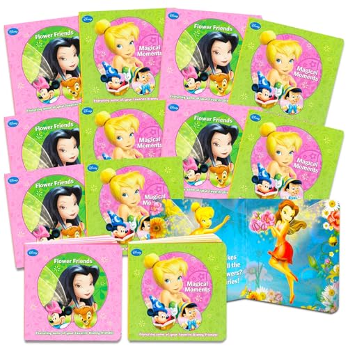 Tinkerbell Geburtstagspartygeschenke für Mädchen – Bündel mit 12 Disney Fairies Brettbüchern für Partyzubehör mit Tinkerbell, mehr | Disney Fairies Partygeschenk-Set von Disney