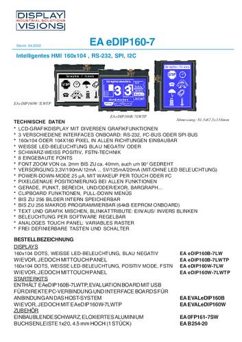 Display Elektronik Grafik-Display Weiß (B x H x T) 81.50 x 67.50 x 13.6mm von Display Elektronik