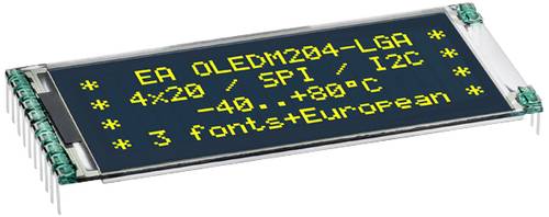 Display Elektronik OLED-Modul Gelb Schwarz (B x H x T) 61 x 28 x 2.4mm von Display Elektronik
