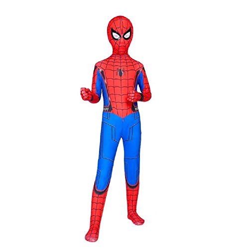 Diudiul Luxus Kids Superheld Spiderman Kostüme für Kinder Action Dress Ups und Zubehör Party Cosplay Kostüm (L(130-140cm), Rot Blau-Kind-New) von Diudiul