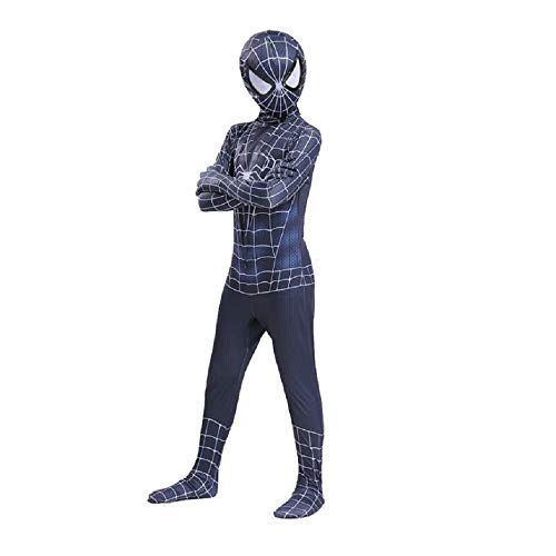 Diudiul Luxus Kids Superheld Spiderman Kostüme für Kinder Action Dress Ups und Zubehör Party Cosplay Kostüm (S(110-120cm), Schwarz-Venom) von Diudiul