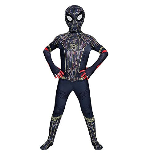 Diudiul Kids Venom Symbiotisch Spiderman Kostüme für Kinder Action Dress Ups und Zubehör Party Cosplay Kostüm (NWH, 110-120) von Diudiul