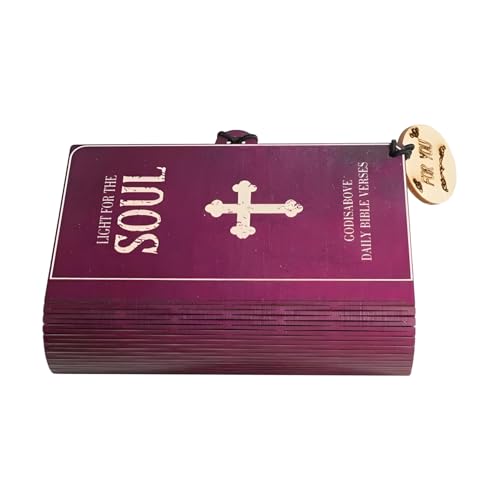 Diuyzoc Bibelskripturkarten – inspirierende Bibel mit Holzbox, christliche Schrift zur Reflexion, tägliche Ermutigung, Emotionen, Männer und Frauen von Diuyzoc
