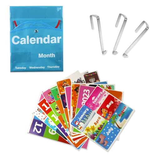 Taschenkalender, Katzenkopf-Kalender mit Karten für Klassenzimmer, dekoratives Lernbrett für Lehrer, Kinder, Dekoration, Bildung, Grundschule, Kindergarten, Studium, Zuhause, Schlafzimmer von Diuyzoc