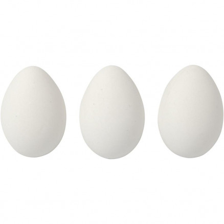 Plasteier/Ostereier Weiß 6cm - 12 Stk von Diverse