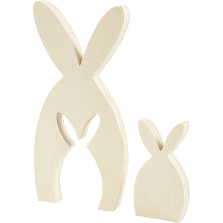 2in1-Figur, Hasen, H: 11,5+24,5 cm, Tiefe 2 cm, B: 6,5+11,5 cm, 1 Set 2in1-Figur, Hasen, H: 11,5+24,5 cm, Tiefe 2 cm, B: 6,5+11,5 cm, 1 Set von Diverse