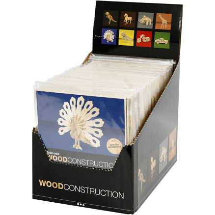 3D-Figur zum Zusammensetzen, Größe 9-25 cm, 8x6 Stk/ 1 Pck von Diverse