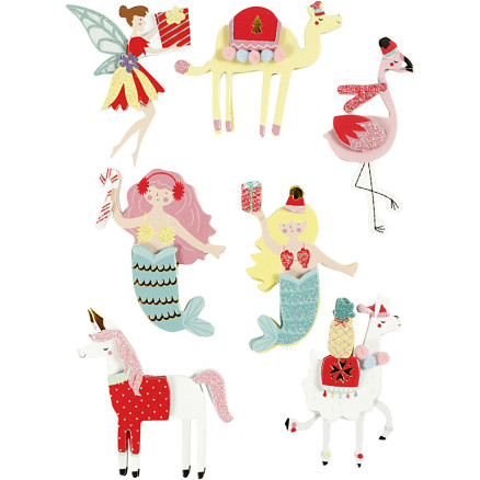 3D Sticker, Flamingo, Lama, Meerjungfrau, H: 50-60 mm, B: 30-45 mm, Dicke 7 mm, 7 Stück / 1 Pk. 3D Sticker, Flamingo, Lama, Meerjungfrau, H: 50-60 mm, B: 30-45 mm, Dicke 7 mm, 7 Stück / 1 Pk. von Diverse