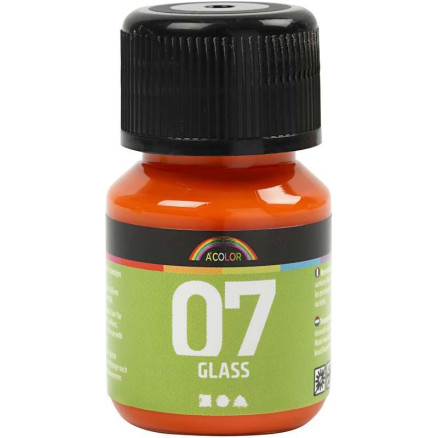 A-Color Glas-/Porzellanfarbe, Orange, 30 ml/ 1 Fl. von Diverse