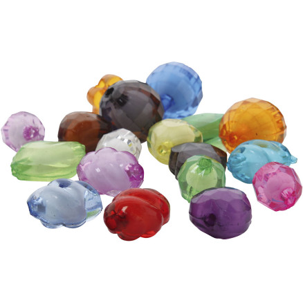 Acrylfaserperlen, Größe 8-20 mm, Lochgröße 2-3 mm, versch. Farben, 1000g/ 1 Pk. Acrylfaserperlen, Größe 8-20 mm, Lochgröße 2-3 mm, versch. Farben, 1000g/ 1 Pk. von Diverse