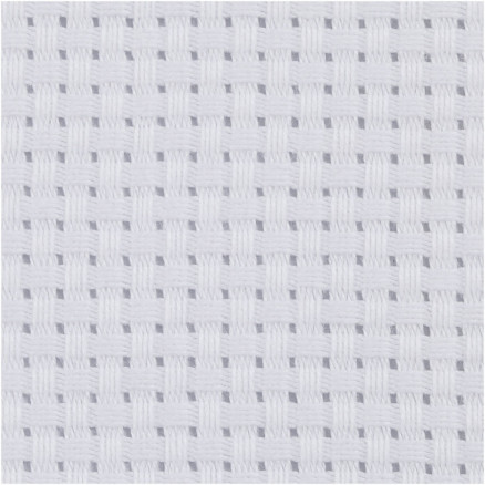 Aida-Stoff, Größe 50x50 cm, weiß, 35 Kästchen pro 10 cm, 1 Stk. von Diverse