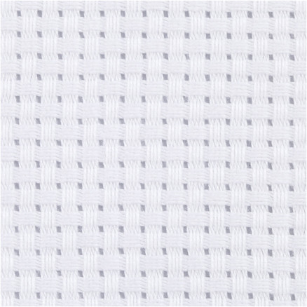 Aida-Stoff, Größe 50x50cm, 35 Löcher auf 10cm, 1 Stk, Weiß von Diverse