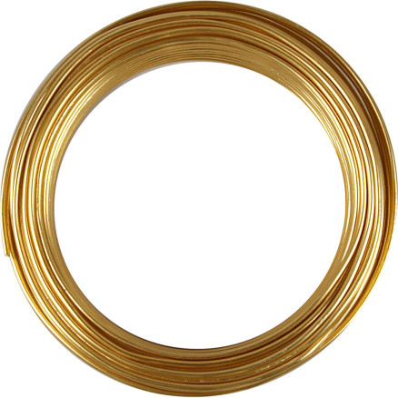 Aluminiumdraht, rund, Dicke 3 mm, Gold, 29 m/ 1 Rolle Aluminiumdraht, rund, Dicke 3 mm, Gold, 29 m/ 1 Rolle von Diverse