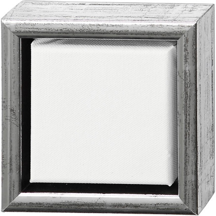 Leinwand mit Holzrahmen, Größe 10x10 cm, 360 g, Weiß, 6 Stk/ 1 Pck von Diverse