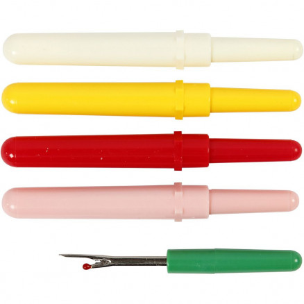 Nahttrenner, L: 10 cm, 5 Stk, Farbenmix von Diverse