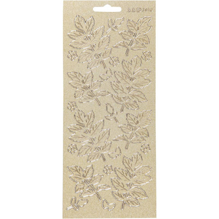 Aufkleber, Blätter, Blatt 10x23 cm, gold, 1 Blatt Aufkleber, Blätter, Blatt 10x23 cm, gold, 1 Blatt von Diverse