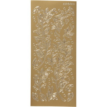 Aufkleber, Blätter, Blatt 10x23 cm, gold, 1 Blatt Aufkleber, Blätter, Blatt 10x23 cm, gold, 1 Blatt von Diverse