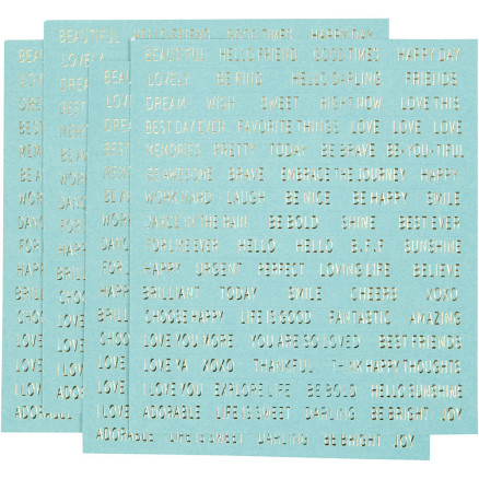 Aufkleber, Blatt 10x11,5 cm, türkis, 4 Stück / 1 Pk. von Diverse