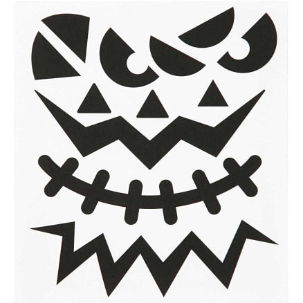 Aufkleber, Halloween - große Gesichter, Blatt 15x16,5 cm, 1 Blatt Aufkleber, Halloween - große Gesichter, Blatt 15x16,5 cm, 1 Blatt von Diverse