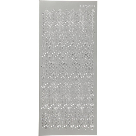 Aufkleber, Kreuz, Blatt 10x23 cm, silber, 1 Blatt von Diverse