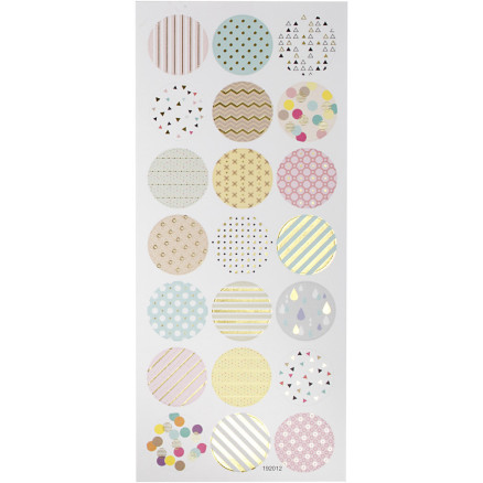 Aufkleber, Pastell, Blatt 10x23 cm, 1 Blatt von Diverse