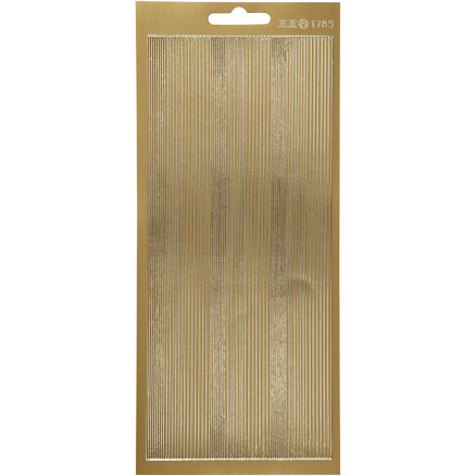 Aufkleber, Rand, Blatt 10x23 cm, gold, 1 Blatt von Diverse