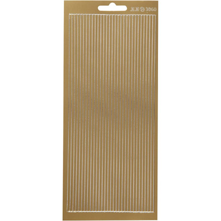 Aufkleber, Rand, Blatt 10x23 cm, gold, 1 Blatt von Diverse
