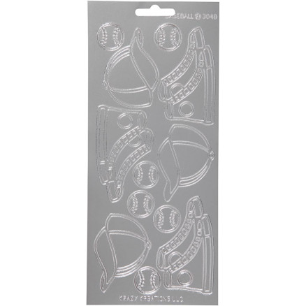Aufkleber, Sport, Blatt 10x23 cm, silber, 1 Blatt von Diverse