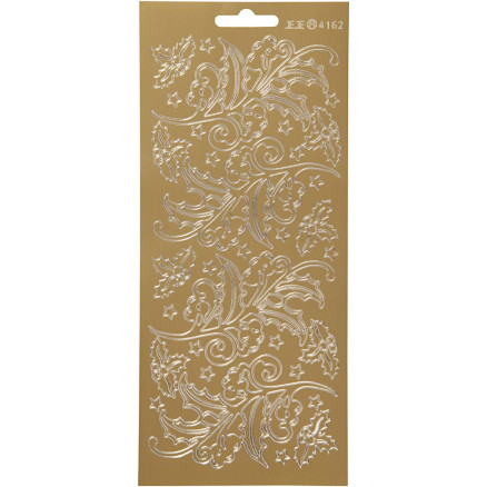 Aufkleber, Stechpalme, Blatt 10x23 cm, gold, 1 Blatt Aufkleber, Stechpalme, Blatt 10x23 cm, gold, 1 Blatt von Diverse