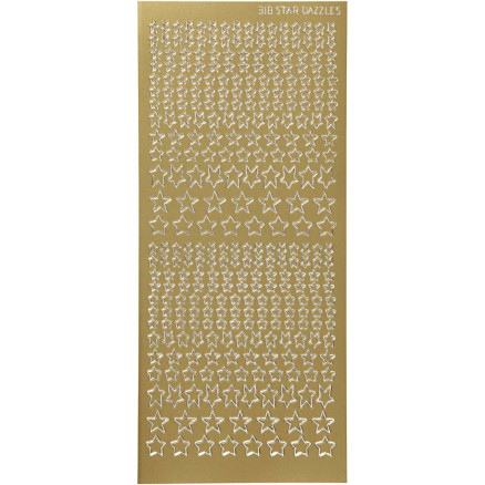 Aufkleber, Sterne, Blatt 10x23 cm, gold, 1 Blatt Aufkleber, Sterne, Blatt 10x23 cm, gold, 1 Blatt von Diverse
