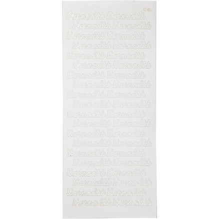 Aufkleber, Taufe, Blatt 10x23 cm, weiß, 1 Blatt von Diverse