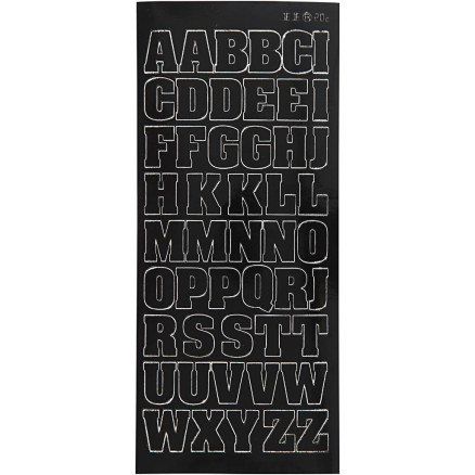 Aufkleber, große Buchreiter, Großbuchstaben, Blatt 10x23 cm, schwarz, 1 Blatt Aufkleber, große Buchreiter, Großbuchstaben, Blatt 10x23 cm, schwarz, 1 Blatt von Diverse