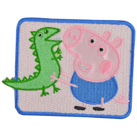 Aufbügeletikett Schorsch Wutz mit Krokodil 8 x 6 cm Aufbügeletikett Schorsch Wutz mit Krokodil 8 x 6 cm von Diverse