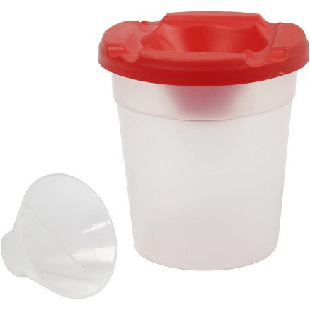 Auslaufsicherer Pinselbecher, H 8,5 cm, D 8 cm, 250 ml, 15 Stk/ 1 Pck von Diverse