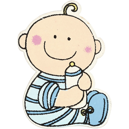 Baby, Größe 24x35 mm, Dicke 1,7 mm, Hellblau, 10 Stk/ 1 Pck Baby, Größe 24x35 mm, Dicke 1,7 mm, Hellblau, 10 Stk/ 1 Pck von Diverse