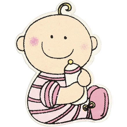 Baby, Größe 24x35 mm, Dicke 1,7 mm, Rosa, 10 Stk/ 1 Pck Baby, Größe 24x35 mm, Dicke 1,7 mm, Rosa, 10 Stk/ 1 Pck von Diverse