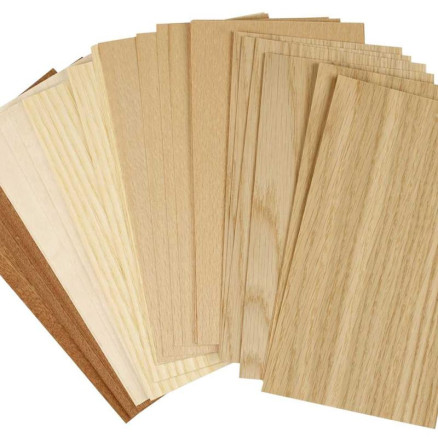 Bambus-Furnierplatten, Blatt 12x22 cm, Dicke 0,75 mm, 30 Bl. sort./ 1 Pck von Diverse