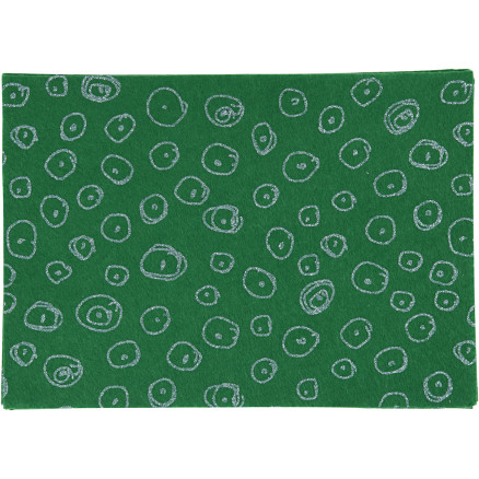 Bastelfilz, A4, Blatt 210x297 mm, Dicke 1 mm, Grün, 10 Bl./ 1 Pck von Diverse