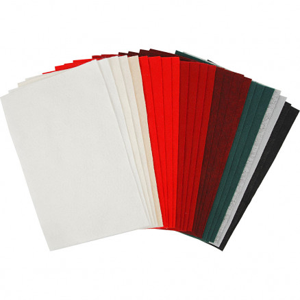 Bastelfilz Blätter, 20x30cm, Dicke 1,5mm, 24 gemixte Blätter, Farbenmi Bastelfilz Blätter, 20x30cm, Dicke 1,5mm, 24 gemixte Blätter, Farbenmi von Diverse