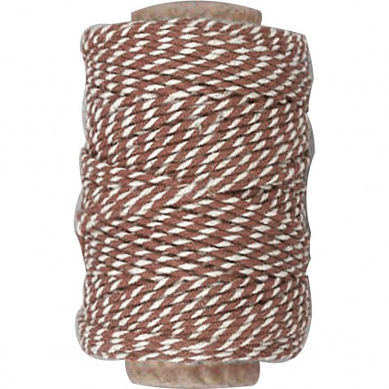 Baumwollkordel Braun/Weiß 1,1mm 50m Baumwollkordel Braun/Weiß 1,1mm 50m von Diverse