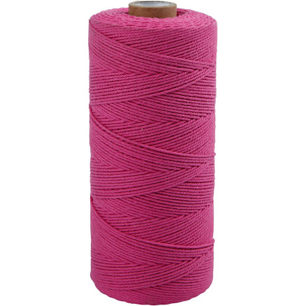 Macramé-Kordel, L 315 M, Dicke 1 mm, Dünne Qualität 12/12, Pink, 220 g/ 1 Knäuel Macramé-Kordel, L 315 M, Dicke 1 mm, Dünne Qualität 12/12, Pink, 220 g/ 1 Knäuel von Diverse