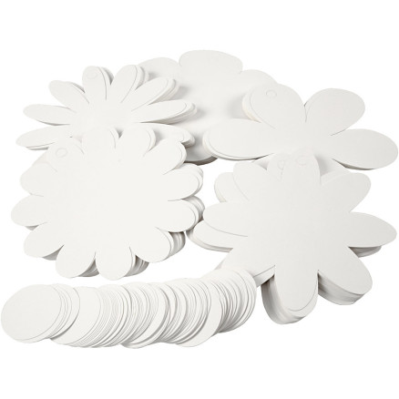 Blumen, D 20 cm, 400 g, Weiß, 5x20 Stk/ 1 Pck von Diverse