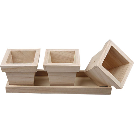 Blumentopf-Set, Größe 27x9x9 cm, 1 Set von Diverse