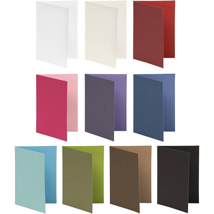 Briefkarte, Kartengröße 10,5x15 cm, Inhalt kann variieren , 250 g, Sortierte Farben, 30 Pck/ 1 Pck von Diverse