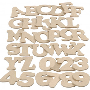 Buchstaben & Zahlen, H 4 cm, Dicke 2,5 mm, 36x10 Pck/ 1 Pck von Diverse
