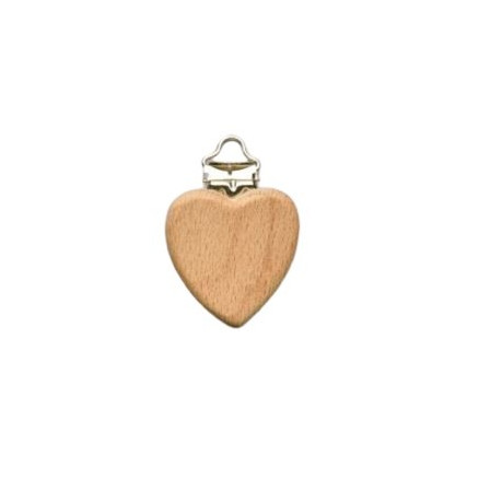 Hosenträgerclips Holz Herz 30mm - 1 Stk von Diverse